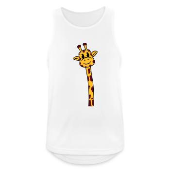 Lustige langer Hals Giraffe Coole Niedliche Tiere - Männer Tank Top atmungsaktiv - Weiß - Vorne - Nick (188cm)