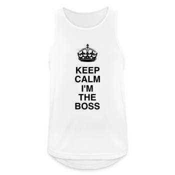 Manager / Chef / Arbeit / Job - Männer Tank Top atmungsaktiv - Weiß - Vorne - Nick (188cm)