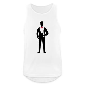 Bräutigam Hochzeit Junggeselle - Männer Tank Top atmungsaktiv - Weiß - Vorne - Nick (188cm)
