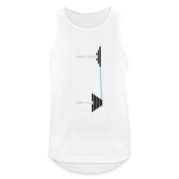 Kette rechts - Männer Tank Top atmungsaktiv - Weiß - Vorne - Nick (188cm)
