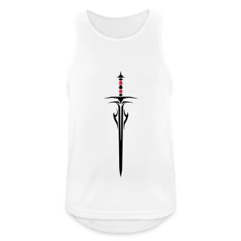 Schwert Element - Männer Tank Top atmungsaktiv - Weiß - Vorne - Nick (188cm)