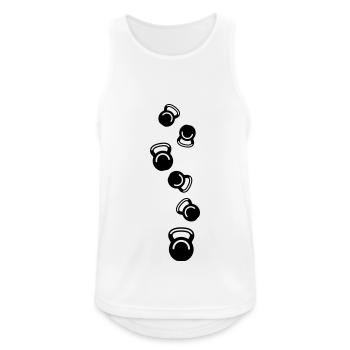 Hantel gewichte icon - Männer Tank Top atmungsaktiv - Weiß - Vorne - Nick (188cm)