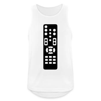 Fernbedienung 0 - Männer Tank Top atmungsaktiv - Weiß - Vorne - Nick (188cm)