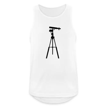 Fernrohr - Männer Tank Top atmungsaktiv - Weiß - Vorne - Nick (188cm)