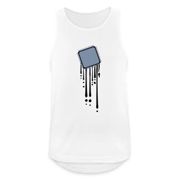 schmelzen tropfen graffiti cpu computer nerd desig - Männer Tank Top atmungsaktiv - Weiß - Vorne - Nick (188cm)
