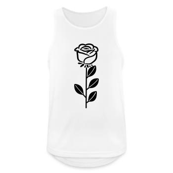 Fleur rose - Débardeur respirant Homme - blanc - Devant - Nick (188cm)