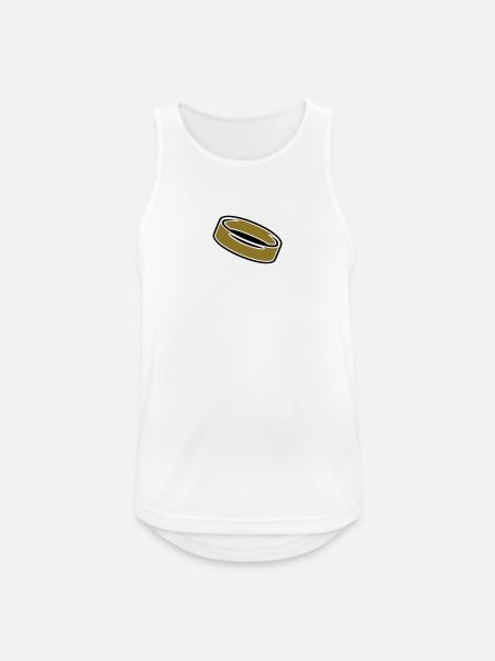 Ring (2c) - Männer Tank Top atmungsaktiv - Weiß
