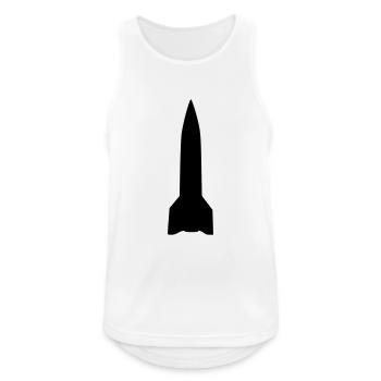 Rakete - Männer Tank Top atmungsaktiv - Weiß - Vorne - Nick (188cm)