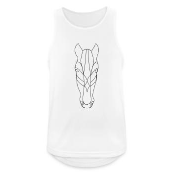 Pferd Geometrie - Männer Tank Top atmungsaktiv - Weiß - Vorne - Nick (188cm)