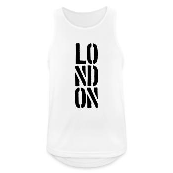 London Stamp - Men's Breathable Tank Top - white - Front - Nick (188cm)