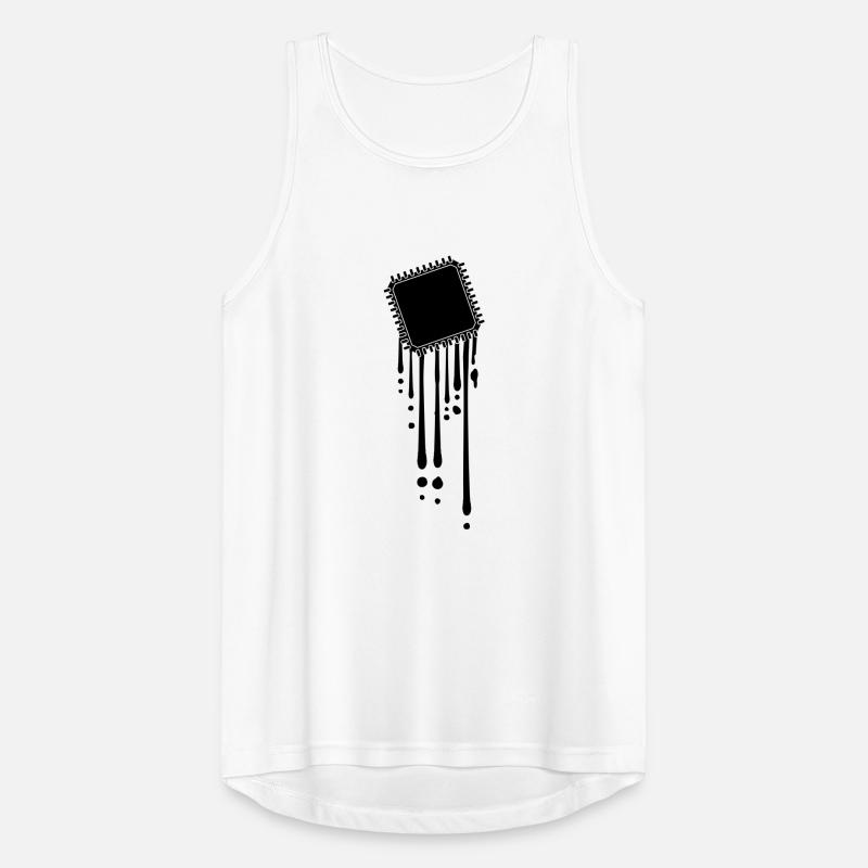 processeur goutte à goutte graffiti cpu ordinateur Débardeur respirant Homme