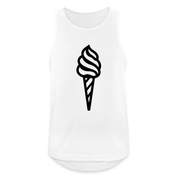 Eis - Männer Tank Top atmungsaktiv - Weiß - Vorne - Nick (188cm)