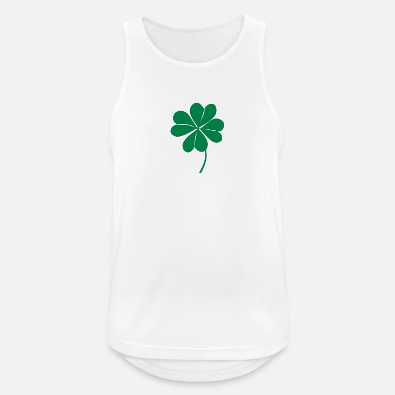 klee mit 4 blaettern - Männer Tank Top atmungsaktiv - Weiß