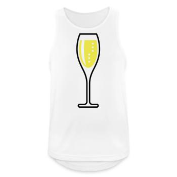 Glass Of Sparkling Wine (Oval / Closed / 2C) - Men's Breathable Tank Top - white - Front - Nick (188cm)