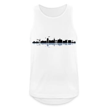Skyline - Emden - Männer Tank Top atmungsaktiv - Weiß - Vorne - Nick (188cm)