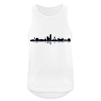 Skyline - Bochum - Männer Tank Top atmungsaktiv - Weiß - Vorne - Nick (188cm)