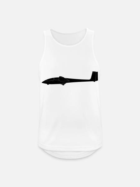 ASK 21 - Männer Tank Top atmungsaktiv - Weiß