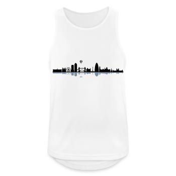Skyline - London - Männer Tank Top atmungsaktiv - Weiß - Vorne - Nick (188cm)