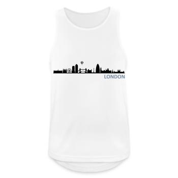 Skyline - London - Männer Tank Top atmungsaktiv - Weiß - Vorne - Nick (188cm)