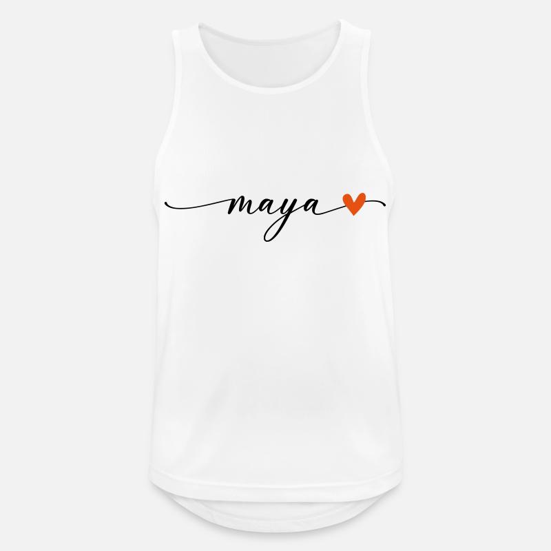 Mayan Name Calligraphy Script - Men's Breathable Tank Top - white