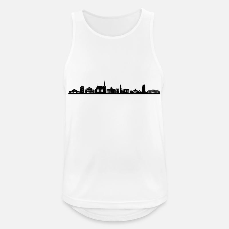 Skyline - Weimar - Männer Tank Top atmungsaktiv - Weiß