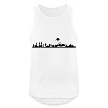 Skyline - Berchtesgaden - Männer Tank Top atmungsaktiv - Weiß - Vorne - Nick (188cm)