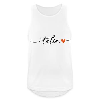 Talia Name Calligraphy Font - Men's Breathable Tank Top - white - Front - Nick (188cm)