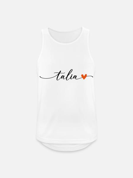 Talia Name Calligraphy Font - Men's Breathable Tank Top - white