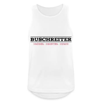 Buschreiter DDD - Männer Tank Top atmungsaktiv - Weiß - Vorne - Nick (188cm)