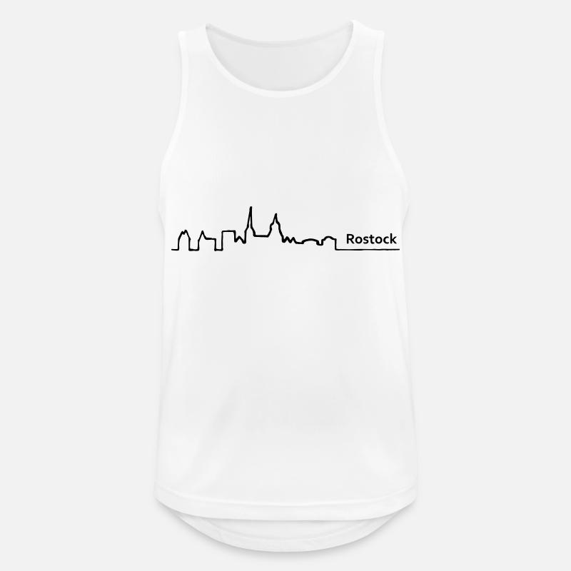 rostock skyline - Men's Breathable Tank Top - white
