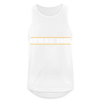 Prag 2023 - Männer Tank Top atmungsaktiv - Weiß - Vorne - Nick (188cm)