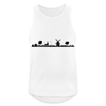 Skyline - Spreewald - Männer Tank Top atmungsaktiv - Weiß - Vorne - Nick (188cm)