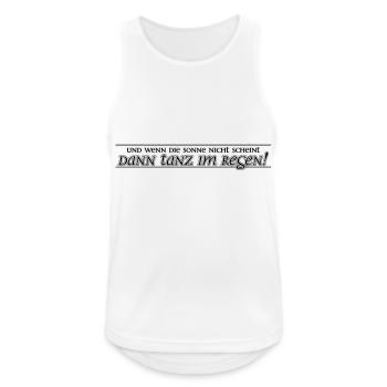 Tanz im Regen - Männer Tank Top atmungsaktiv - Weiß - Vorne - Nick (188cm)