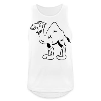 Camel drôle maladroit - Débardeur respirant Homme - blanc - Devant - Nick (188cm)