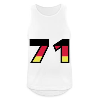 71 Numéro Allemagne Jersey - Débardeur respirant Homme - blanc - Devant - Nick (188cm)