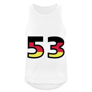 53 Numéro Allemagne Jersey - Débardeur respirant Homme - blanc - Devant - Nick (188cm)