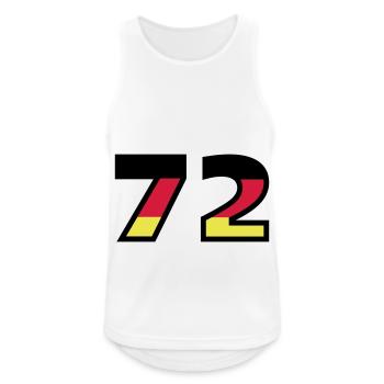 72 Zahl Deutschland Trikot - Männer Tank Top atmungsaktiv - Weiß - Vorne - Nick (188cm)