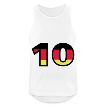 10 Numéro Allemagne Jersey - Débardeur respirant Homme - blanc - Devant - Nick (188cm)