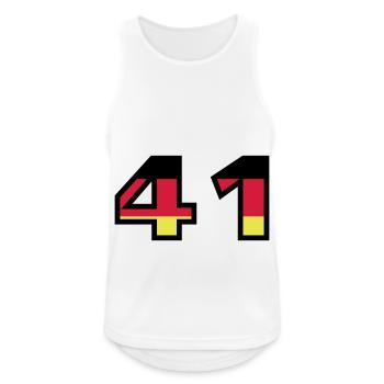 41 Numéro Allemagne Jersey - Débardeur respirant Homme - blanc - Devant - Nick (188cm)
