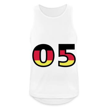 Maillot Allemagne numéro 5 - Débardeur respirant Homme - blanc - Devant - Nick (188cm)