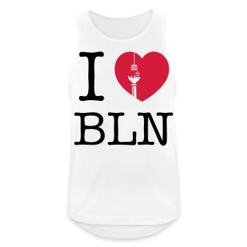 I HEART BERLIN - J'AIME BERLIN - TOUR - TV - Débardeur respirant Homme - blanc - Devant - Nick (188cm)