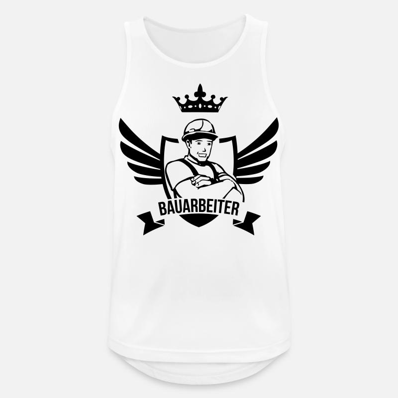 Bauarbeiter - Männer Tank Top atmungsaktiv - Weiß