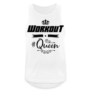 workout queen - Männer Tank Top atmungsaktiv - Weiß - Vorne - Nick (188cm)