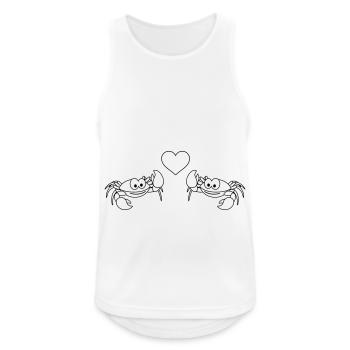Krabbe Comic Paar liebe - Männer Tank Top atmungsaktiv - Weiß - Vorne - Nick (188cm)