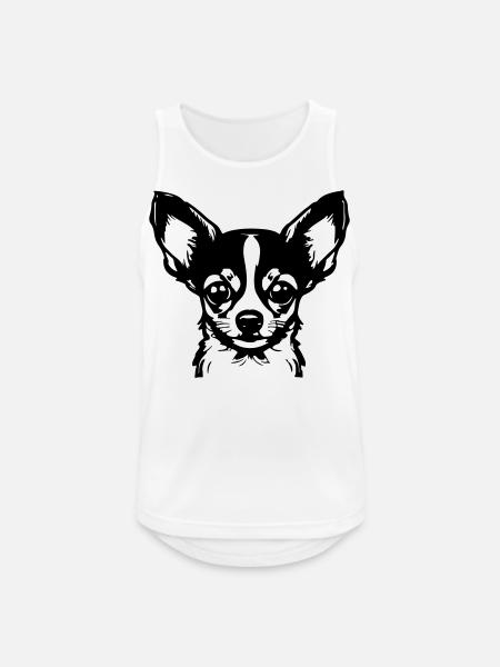 head of Chihuahua - Men's Breathable Tank Top - white