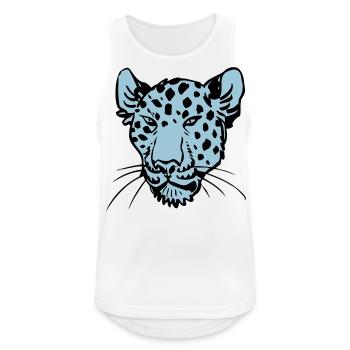 Leopard's head by Cheerful Madness!! - Men's Breathable Tank Top - white - Front - Nick (188cm)