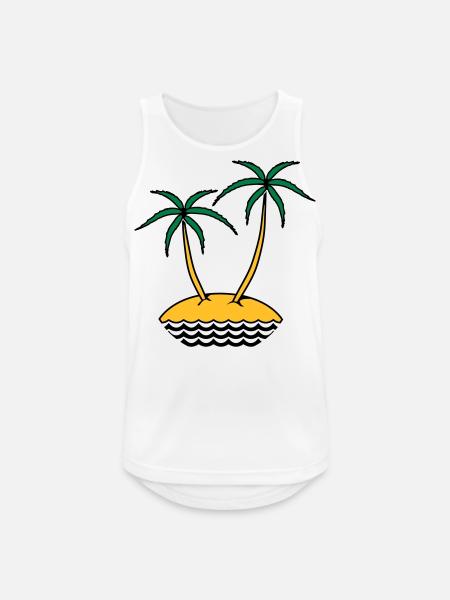 insel - Männer Tank Top atmungsaktiv - Weiß