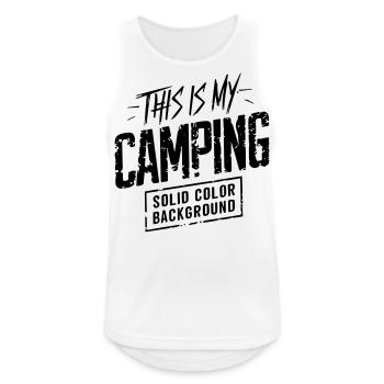 this is my campsite - Men's Breathable Tank Top - white - Front - Nick (188cm)