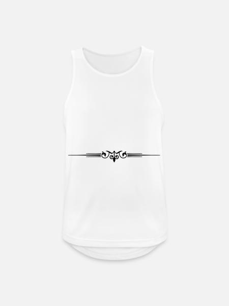 ornament line shape - Men's Breathable Tank Top - white