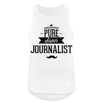 100 percent journalist - Men's Breathable Tank Top - white - Front - Nick (188cm)